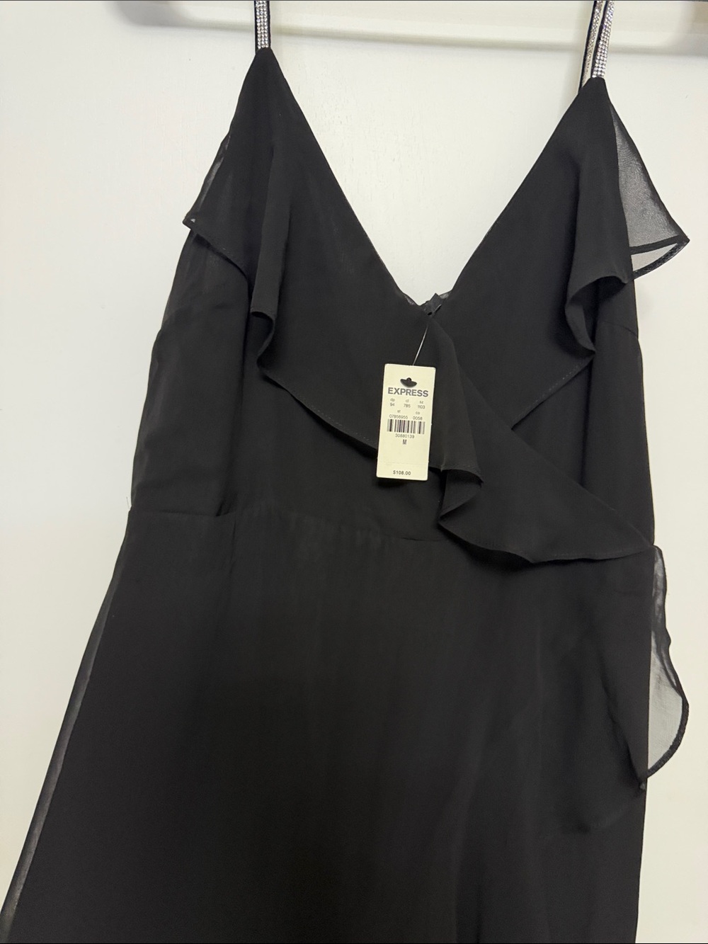 Express Black High-Low Ruffle Evening Dress - Picture 5 of 7